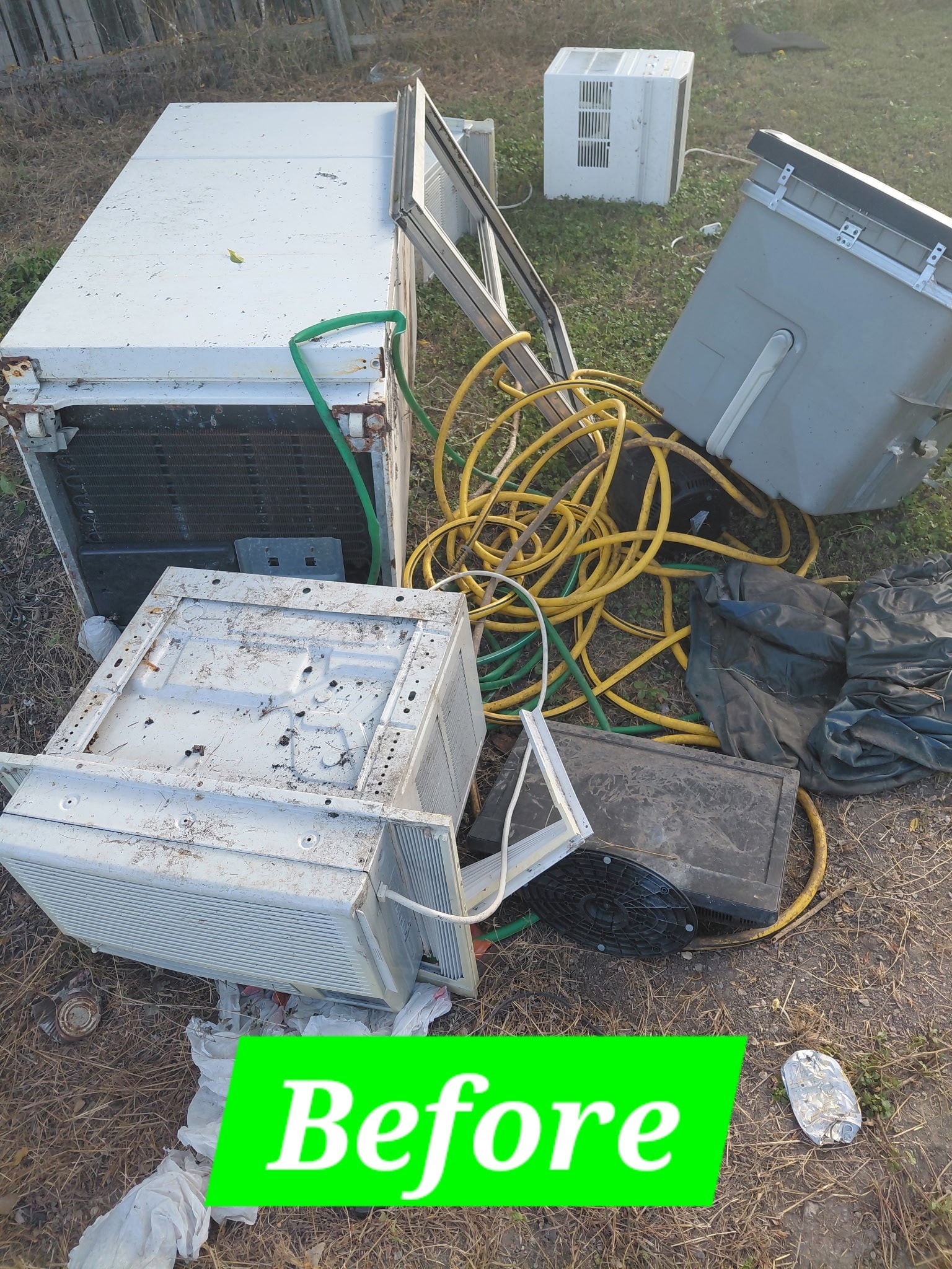 AC Units & Scrap Removal — Before